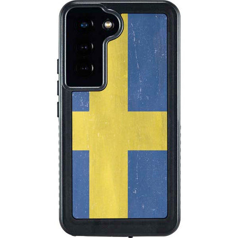 Sweden Flag Distressed Galaxy S24 Waterproof Case